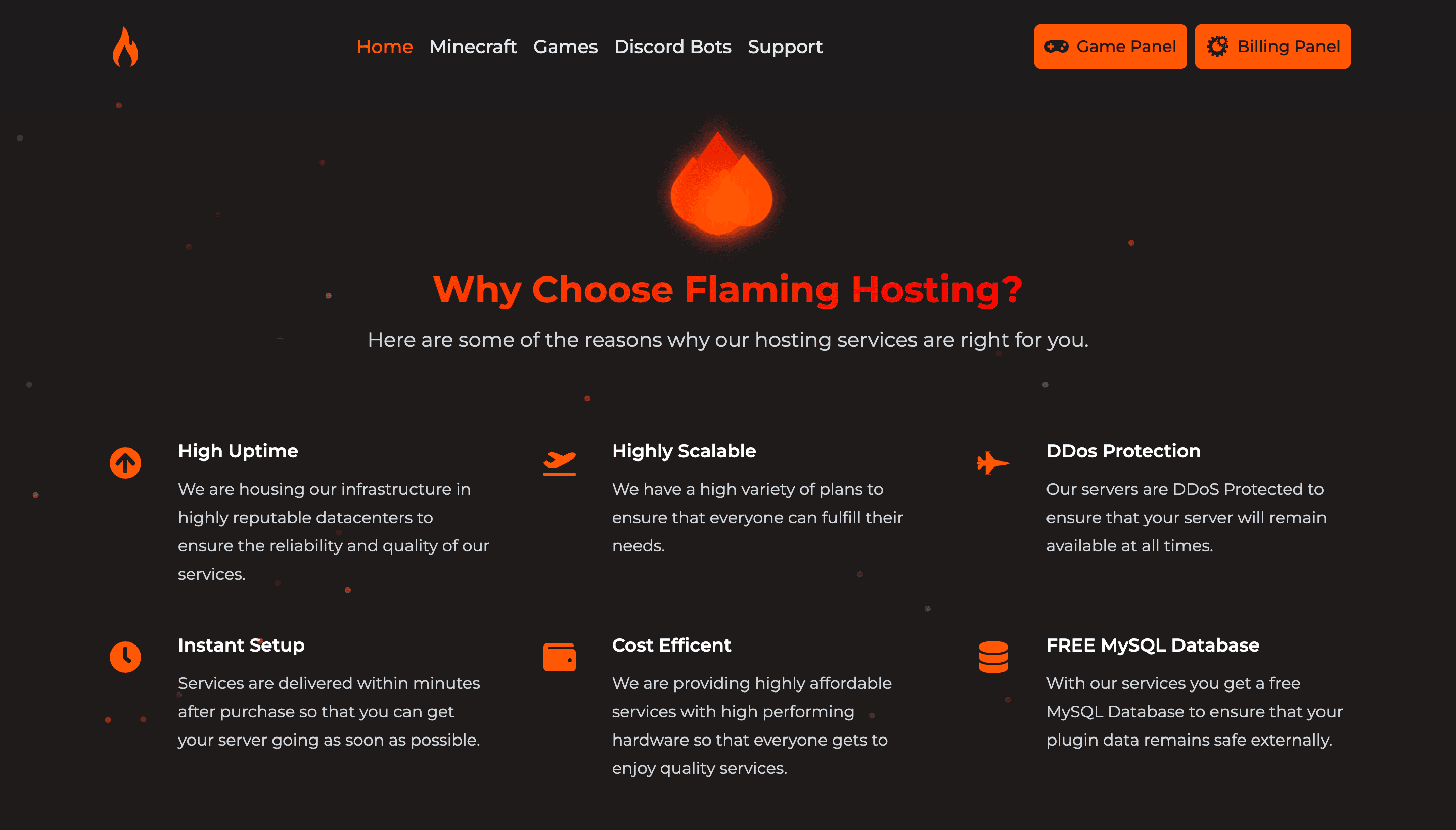 Flaming Hosting screenshot 2