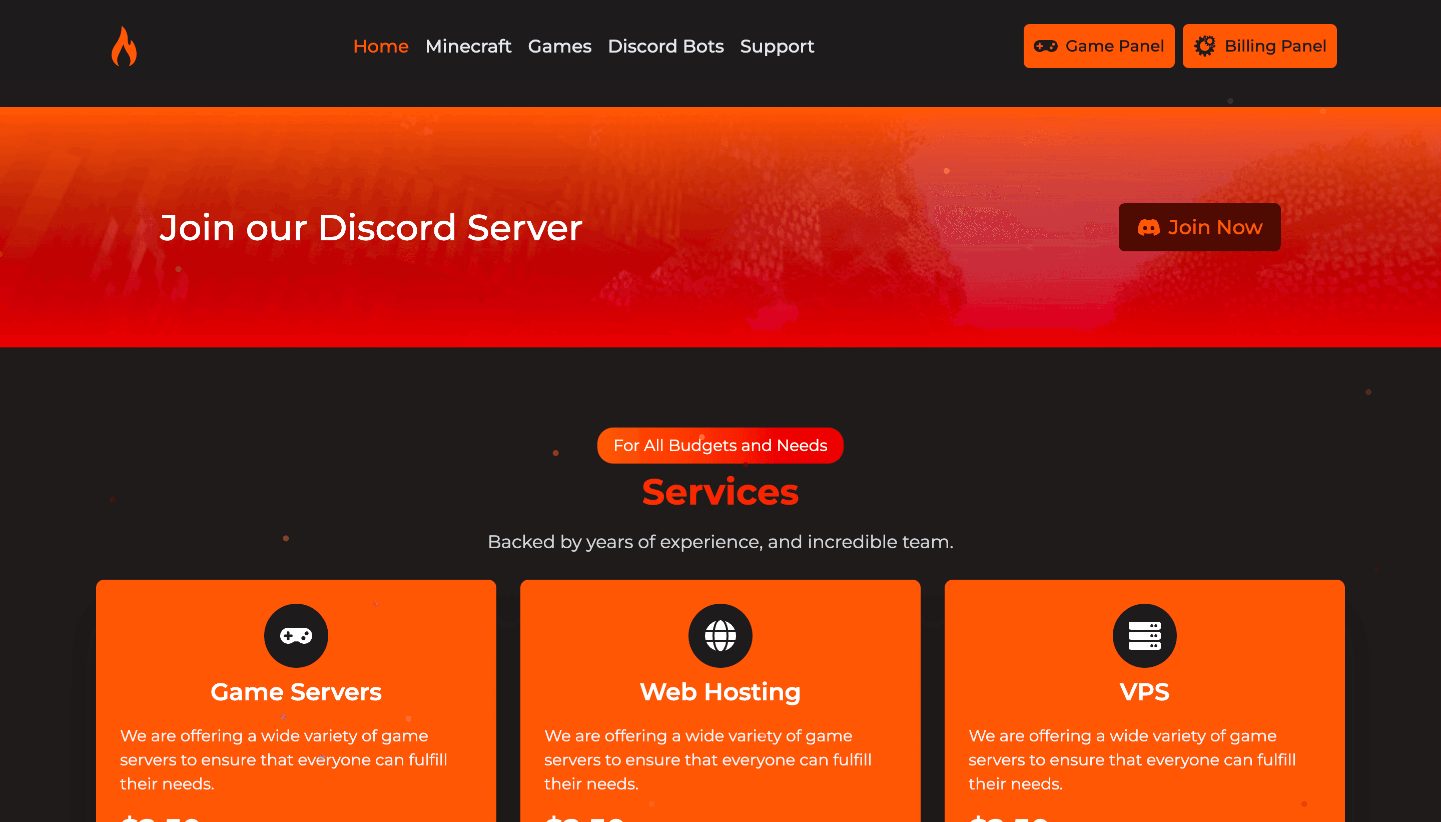 Flaming Hosting screenshot 3